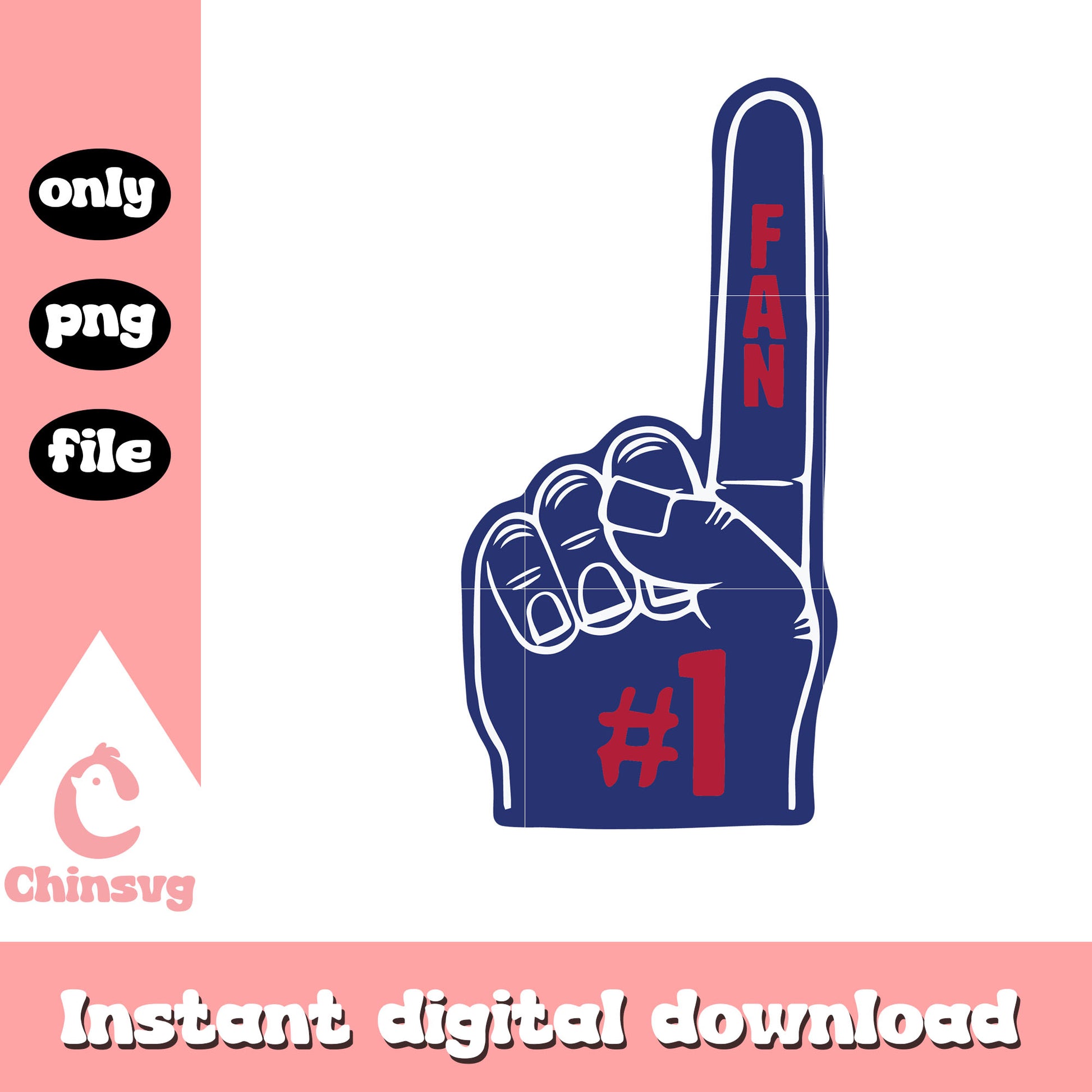 NFL fan foam finger number one design svg, nfl fan svg