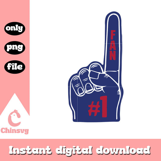 NFL fan foam finger number one design svg, nfl fan svg