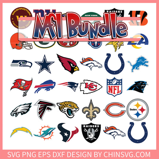 NFL football team logo bundle svg, nfl logos svg