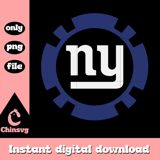 NY cogwheel logo design svg, new york giants logo svg