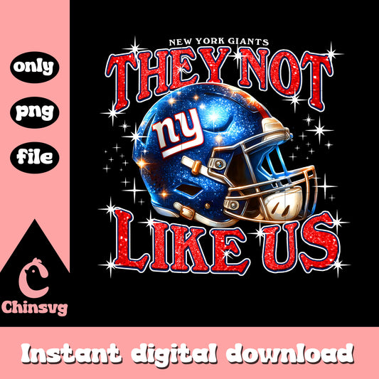 NY they not like us design png, New York Giants football png