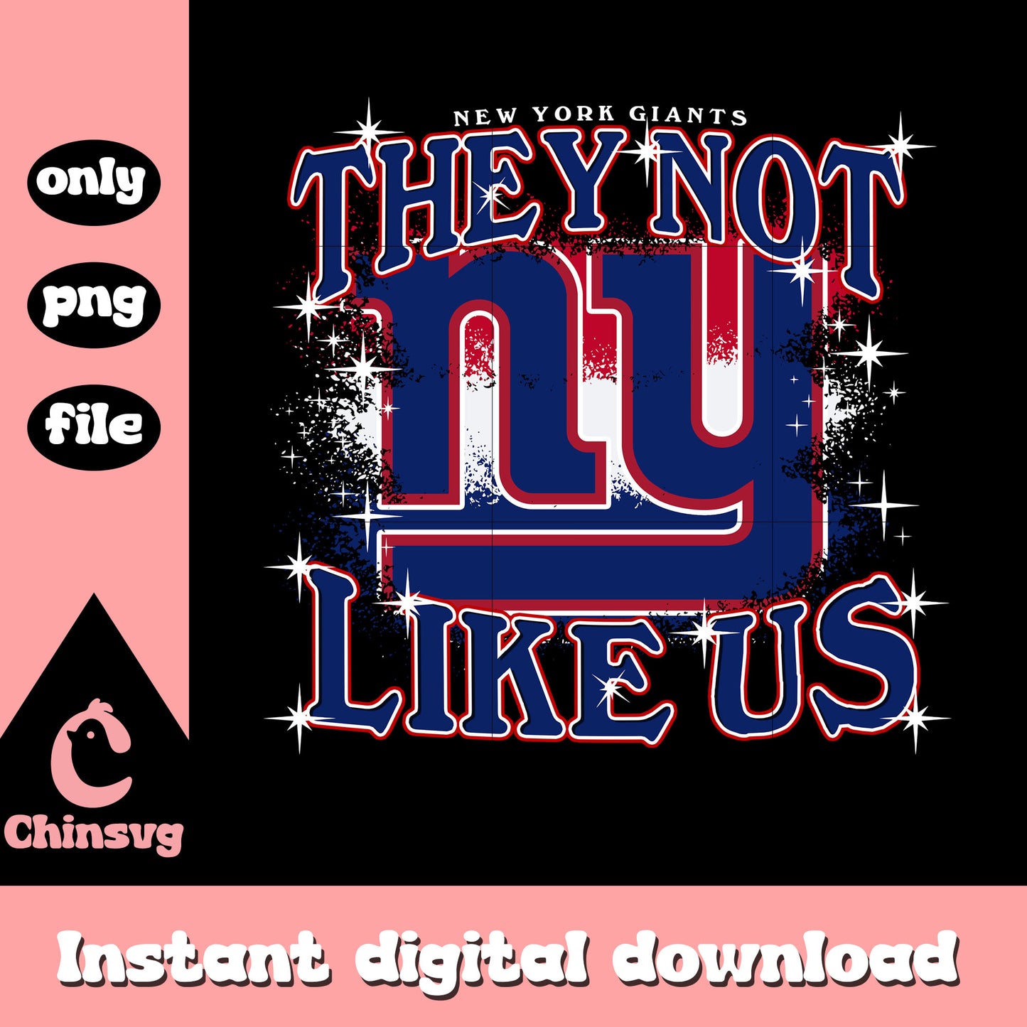 NY they not like us design png, nfl New York Giants png
