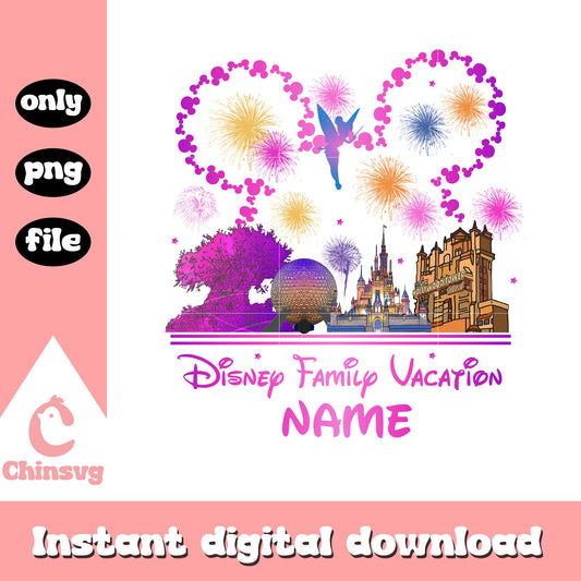 Name disney family vacation png, mickey head png, disneyland png