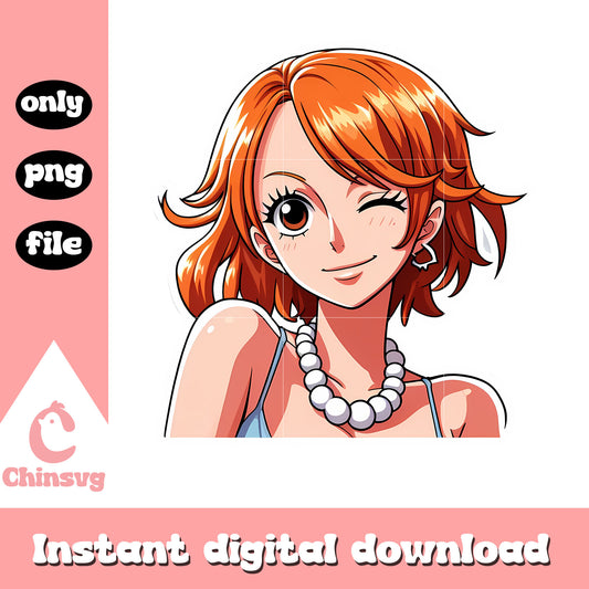 Nami pretty clipping png, nami one piece png, anime girl png