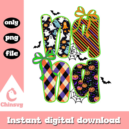 Nana halloween vibes font design png, halloween decor png