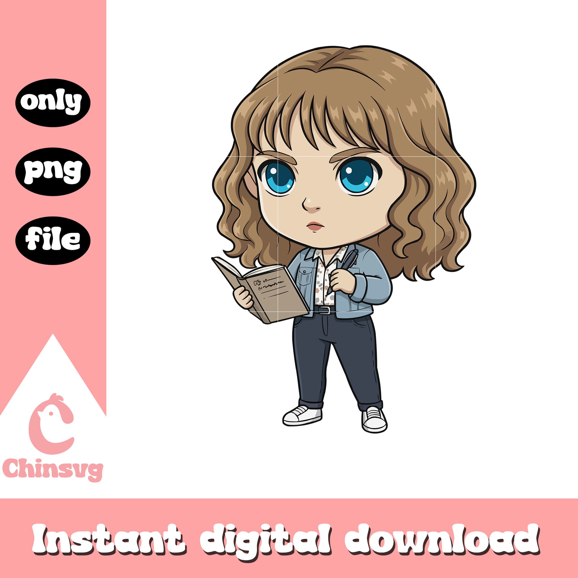 Nancy wheeler chibi design png, stranger things​ nancy wheeler png