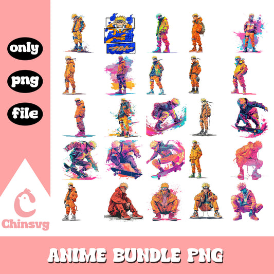Naruto character street style bundle png