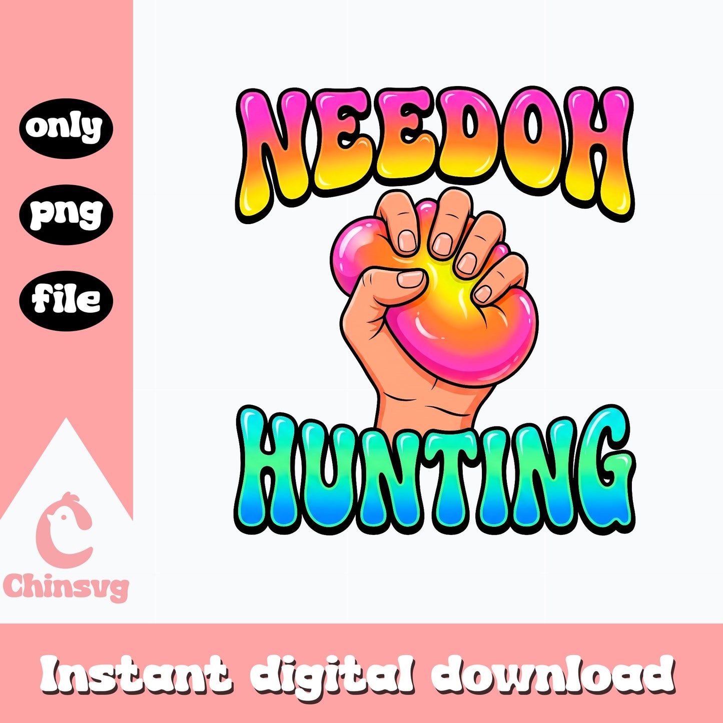 Needoh Hunting PNG, Stress Ball Toy PNG, Kids Fidget PNG