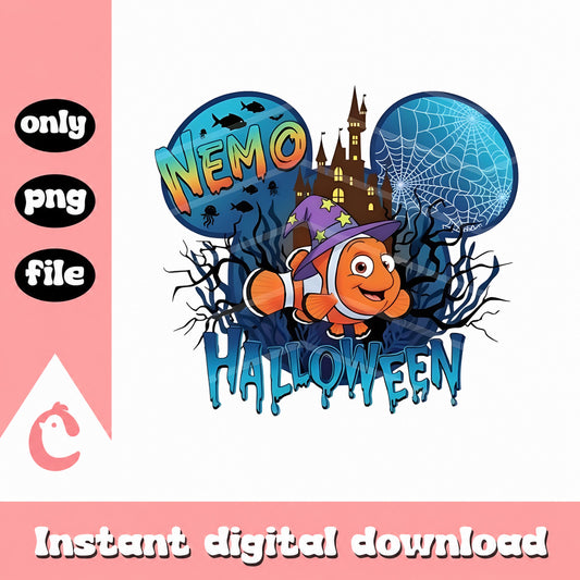 Nemo Halloween PNG, Disney Fish Clipart, Instant Download PNG