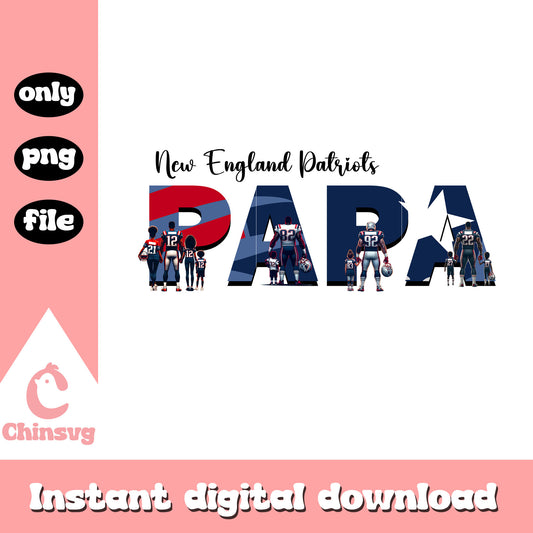 New England Patriots papa design png, nfl Patriots png