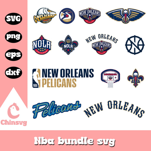 New Orleans Pelican logo nba bundle svg, nba teams​ svg