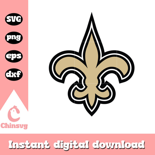 New Orleans Saints football teaam logo svg, logo design svg