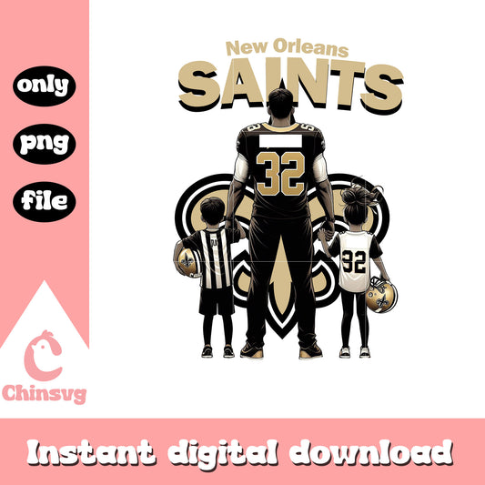 New Orleans Saints team dad png, football nfl png