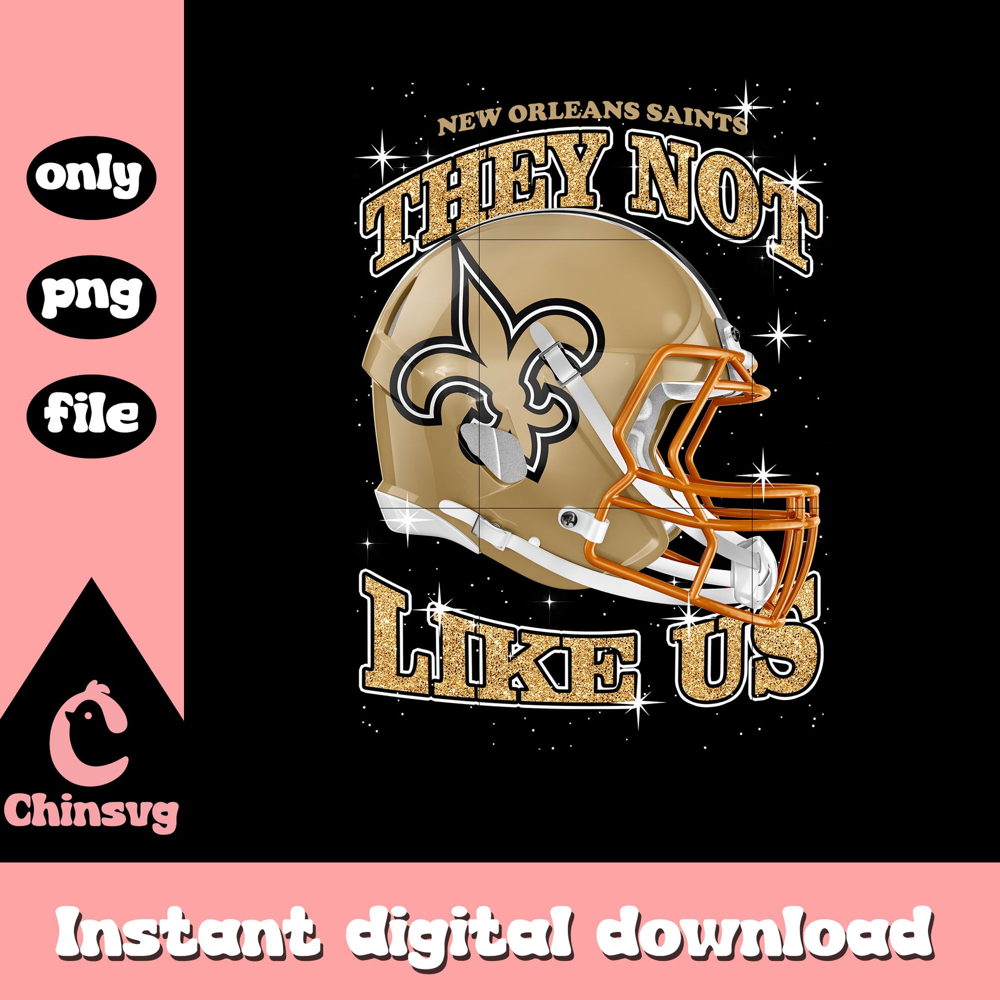 New Orleans Saints they not like us png, helmet png