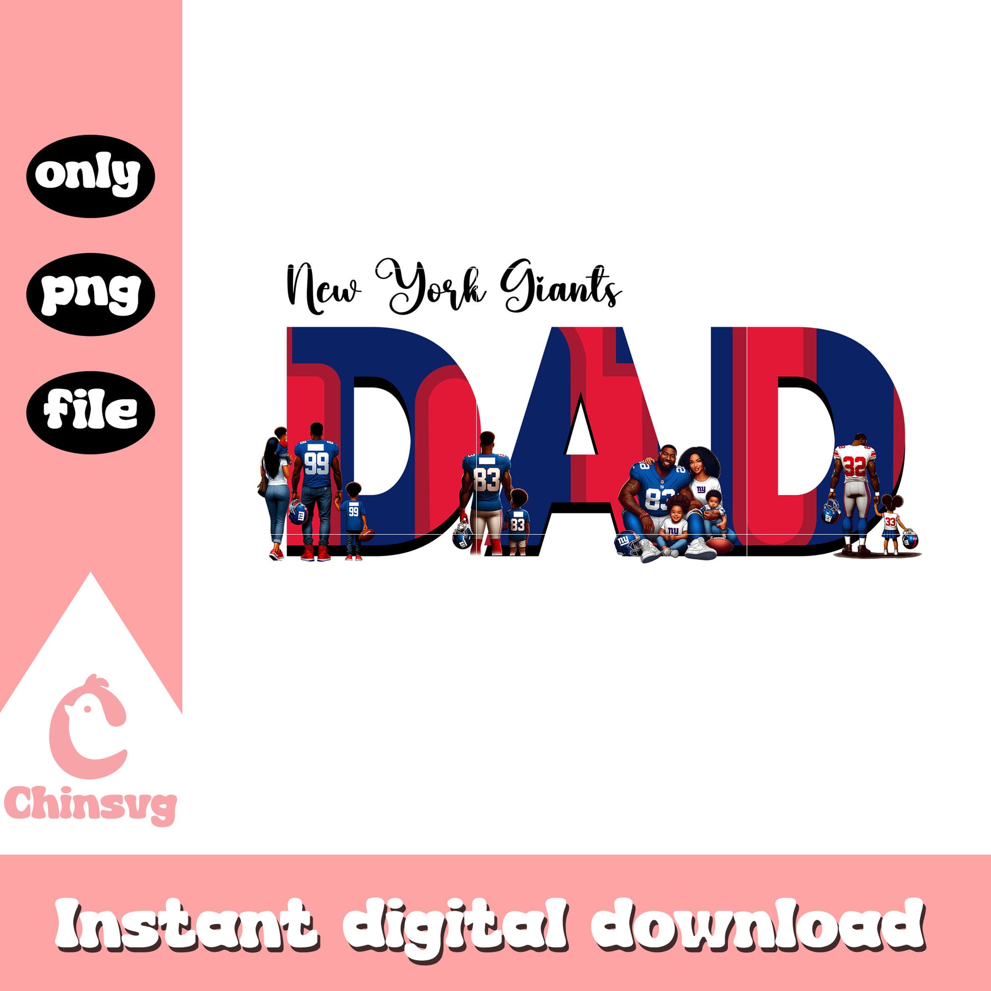 New York Giants dad nfl logo design png, bfl Giants png