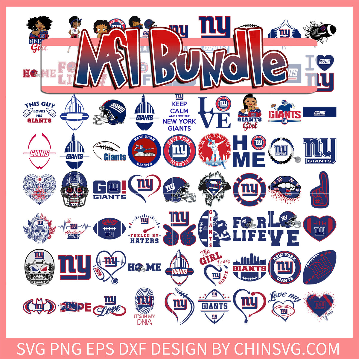 New York Giants football team bundle svg, nfl playoff bracket svg