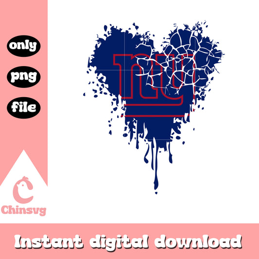 New York Giants retro heart design png,football games png