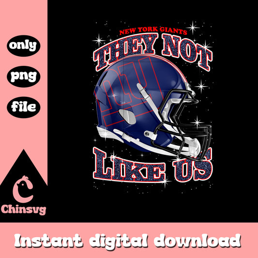 New York Giants they not like us png, New York Giants helmet png