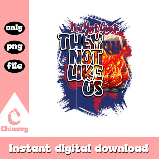 New York Giants they not like us png, football nfl png