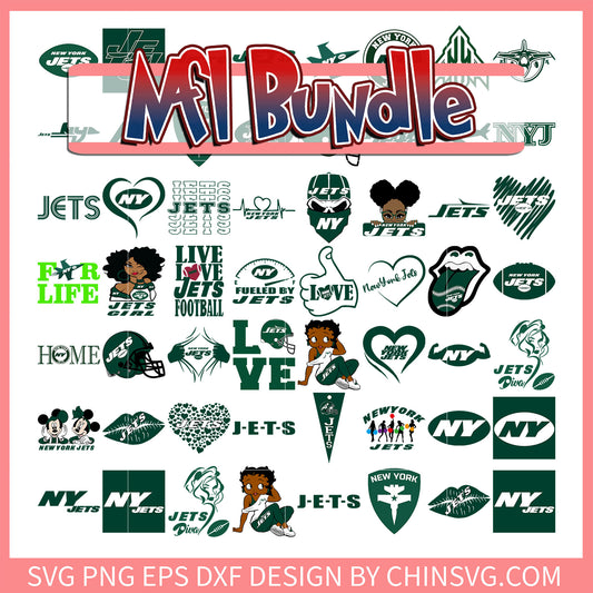 New York Jets nfl team symbols bundle svg, nfl today svg