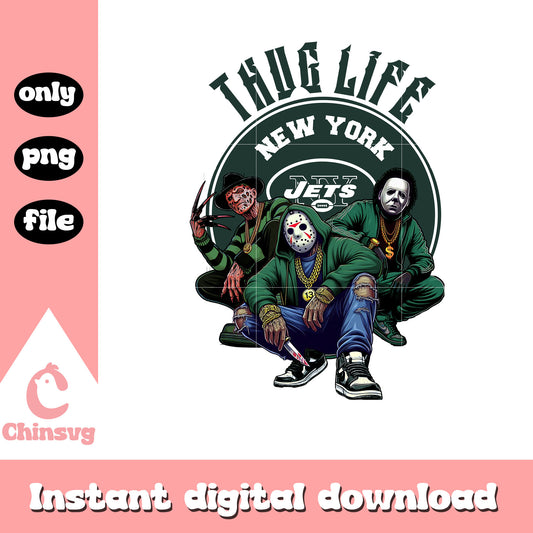 New York Jets thug life design png, nfl team png,  football png