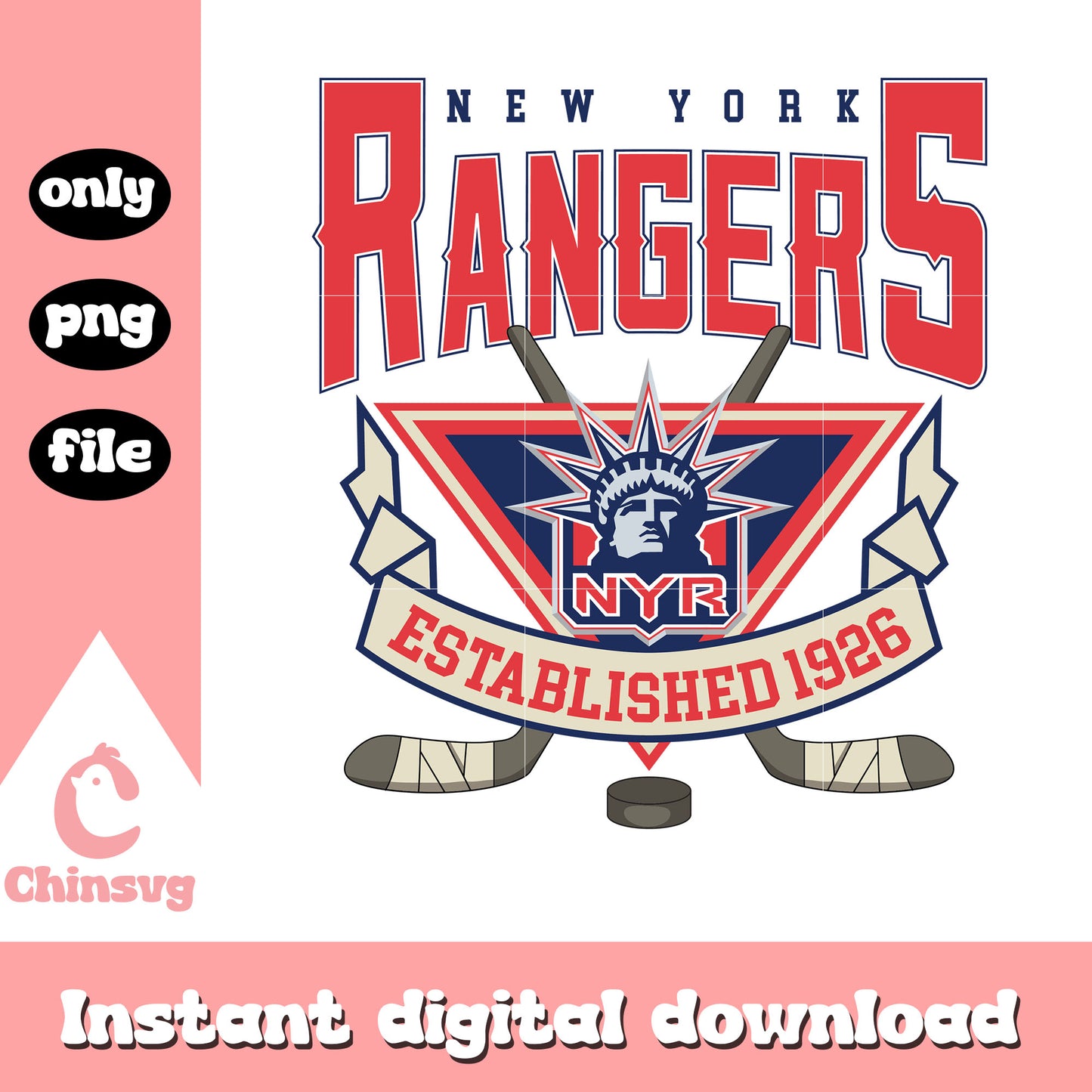 New York Rangers hockey established 1926 design svg, nfl logo svg
