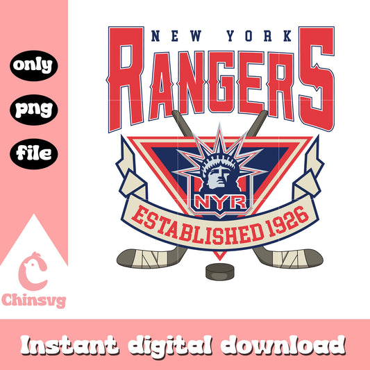 New York Rangers hockey established 1926 design svg, nfl logo svg