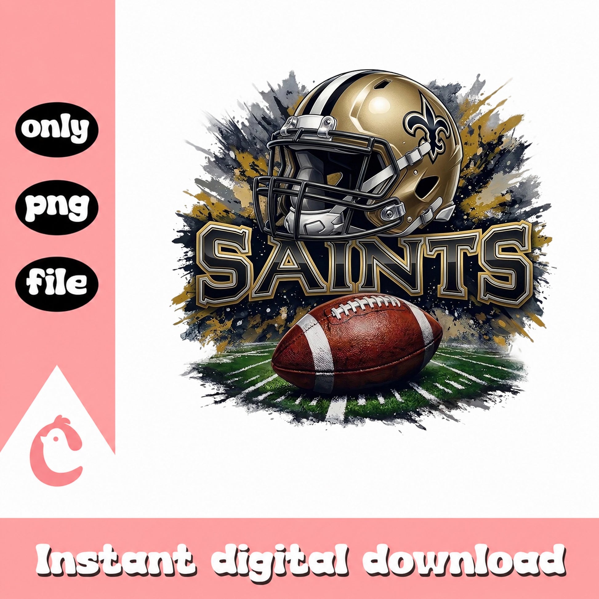 New Orleans Saints Football PNG, Saints Helmet PNG, NFL PNG