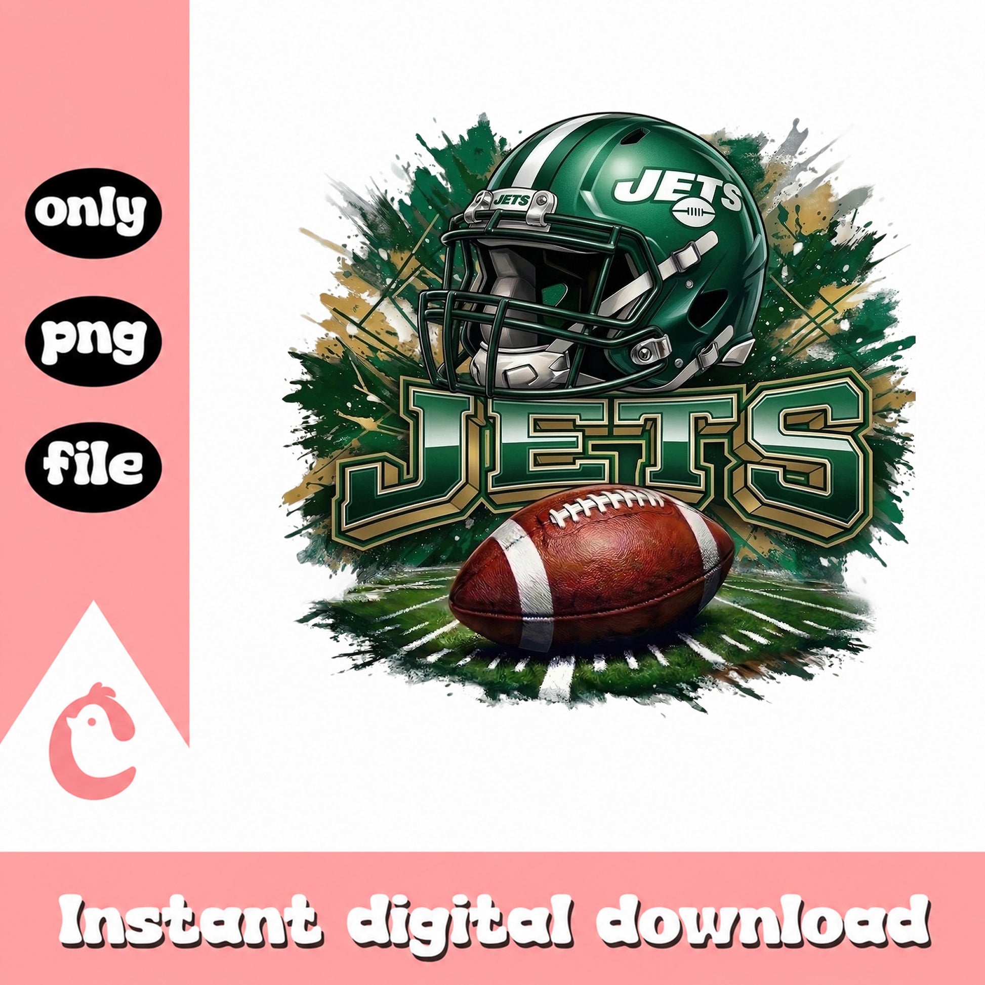 New York Jets Football PNG, Jets Helmet Sublimation PNG, NFL PNG