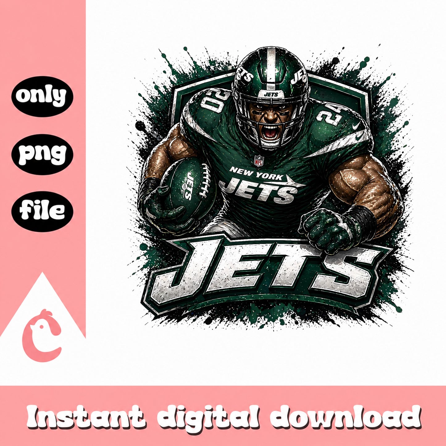 New York Jets NFL Football PNG, Jets Fan Shirt PNG, NFL PNG