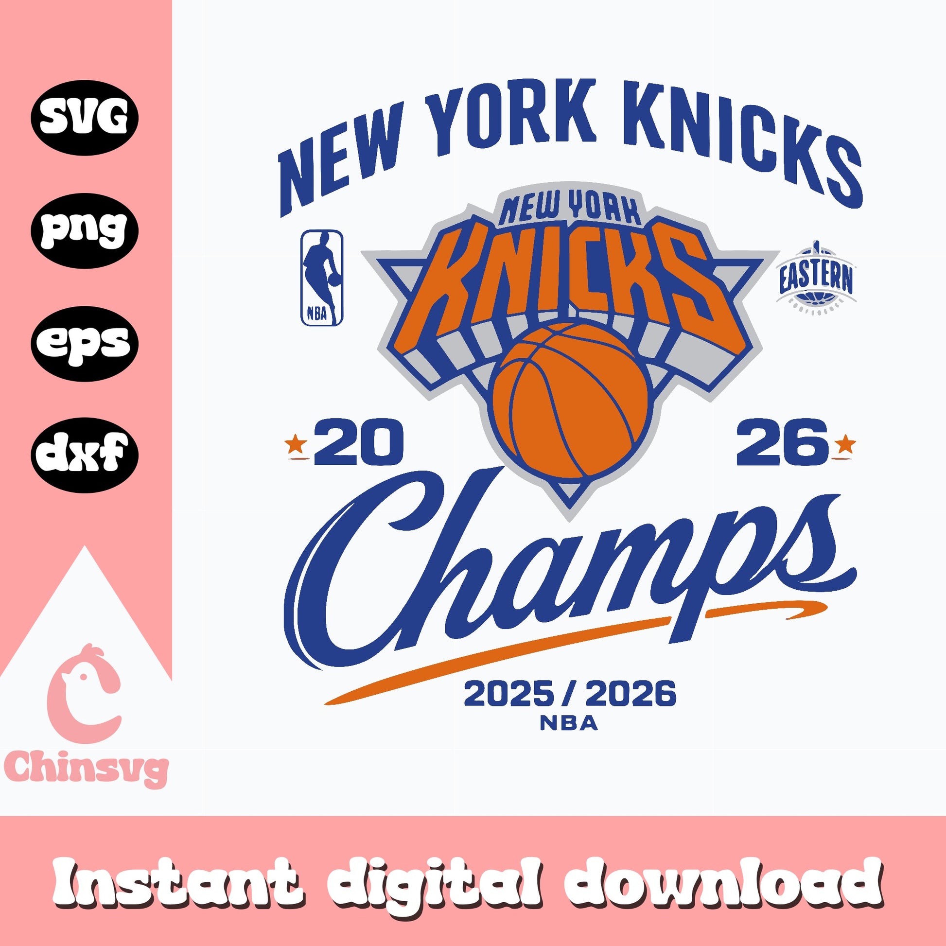 New York Knicks 2026 NBA Champs SVG, Knicks Champions PNG, NBA SVG