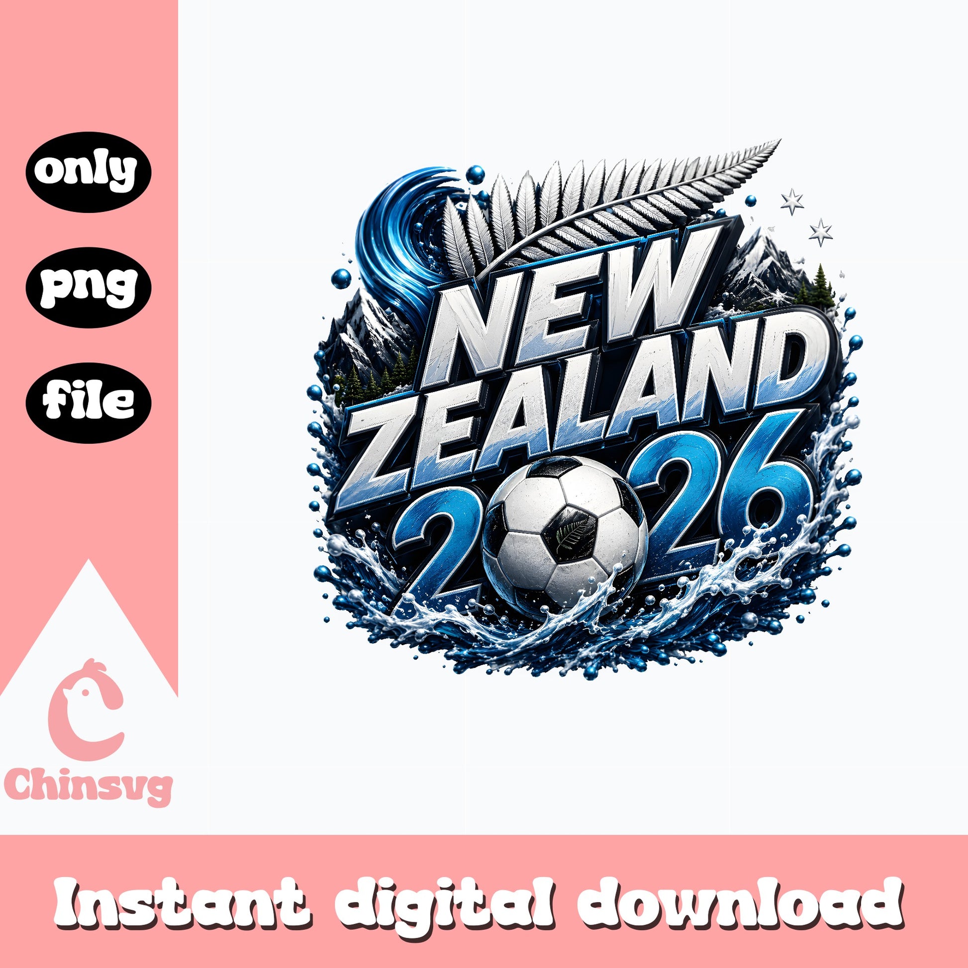 New Zealand 2026 Soccer PNG, Football World Cup PNG, Sports Fan PNG