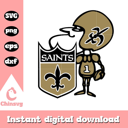 New orleans saints nfl american football svg, nfl no saints​ svg