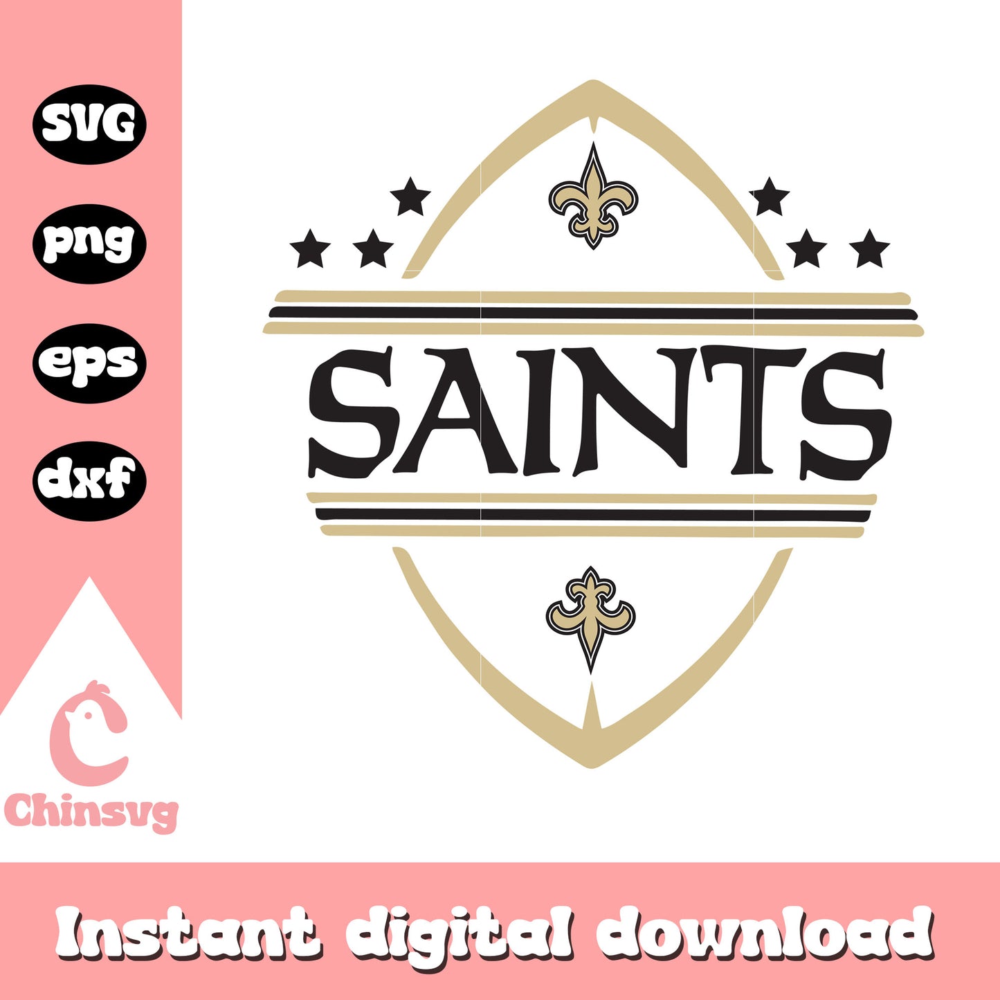 New orleans saints nfl team logo svg, new orleans saints football svg