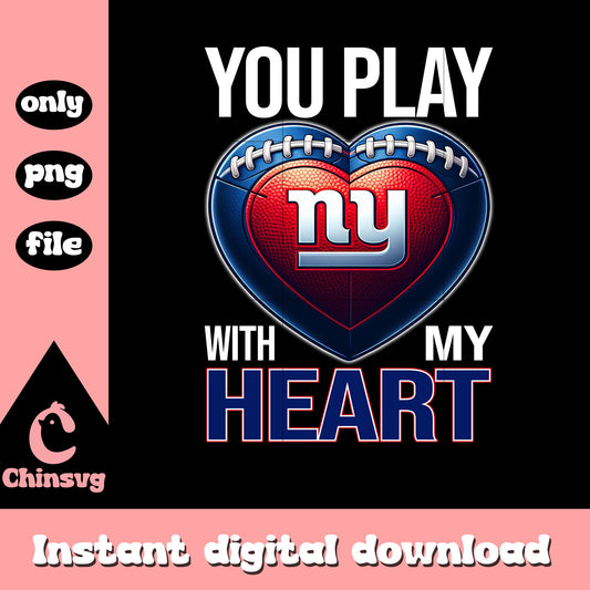 New york giants heart png, nfl giants team​ png, nfl png