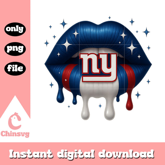 New york giants lips png, new york giants png, nfl logo png