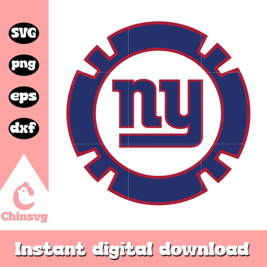 New york giants nfl circle logo design svg, ny giants logo images svg