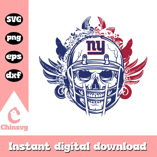 New york giants nfl skull helmet design svg, ny giants logos svg