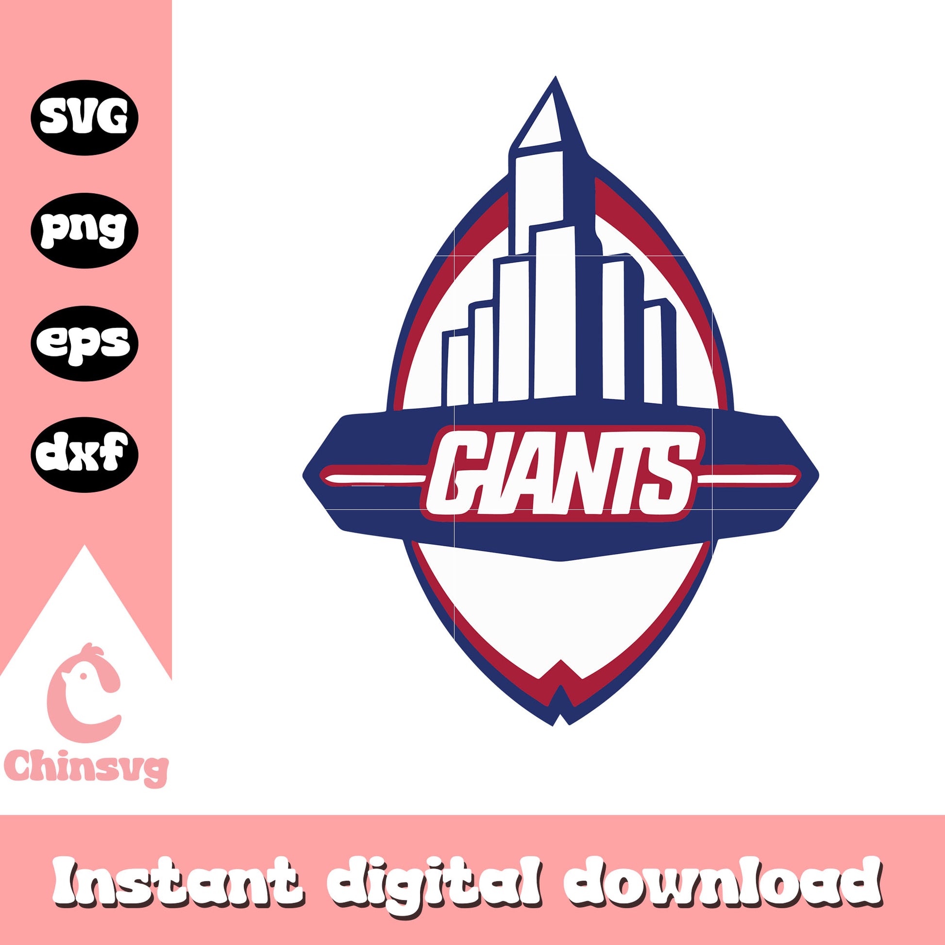 New york giants nfl symbol logo design svg, ny football giants logo svg