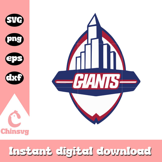 New york giants nfl symbol logo design svg, ny football giants logo svg