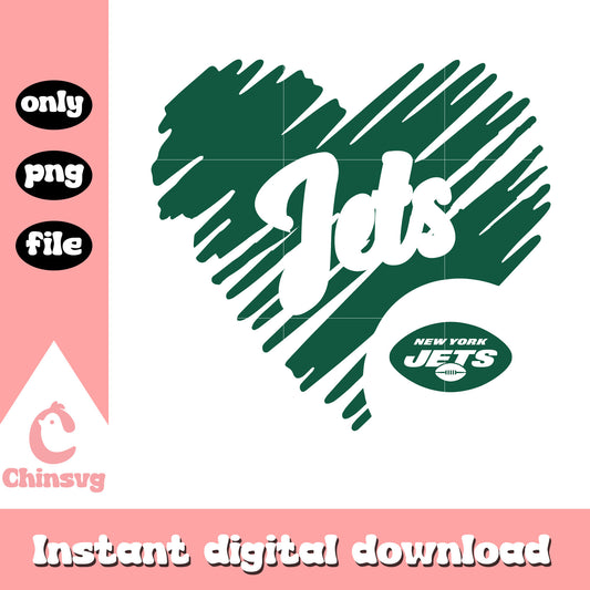 New york jets heart shaped football logo svg, new york jets sticker svg