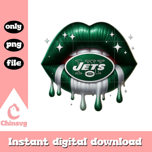 New york jets lips nfl png, new york jets football logo​ png