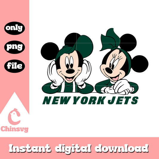 New york jets nfl mickey minnie disney design svg, mickey disney svg