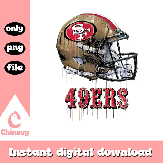 Nfl 49ers helmet design png, nfl San Francisco 49ers png