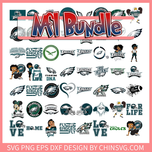 Nfl Philadelphia Eagles team bundle svg, nfl schedule svg