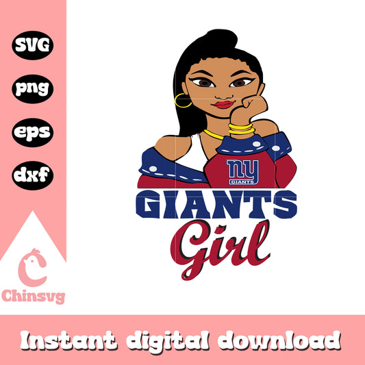 Nfl american football new york giants girl svg, new york giants nfl svg