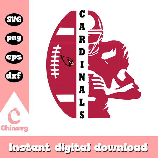 Nfl arizona cardinals ball player design svg, arizona football team nfl svg