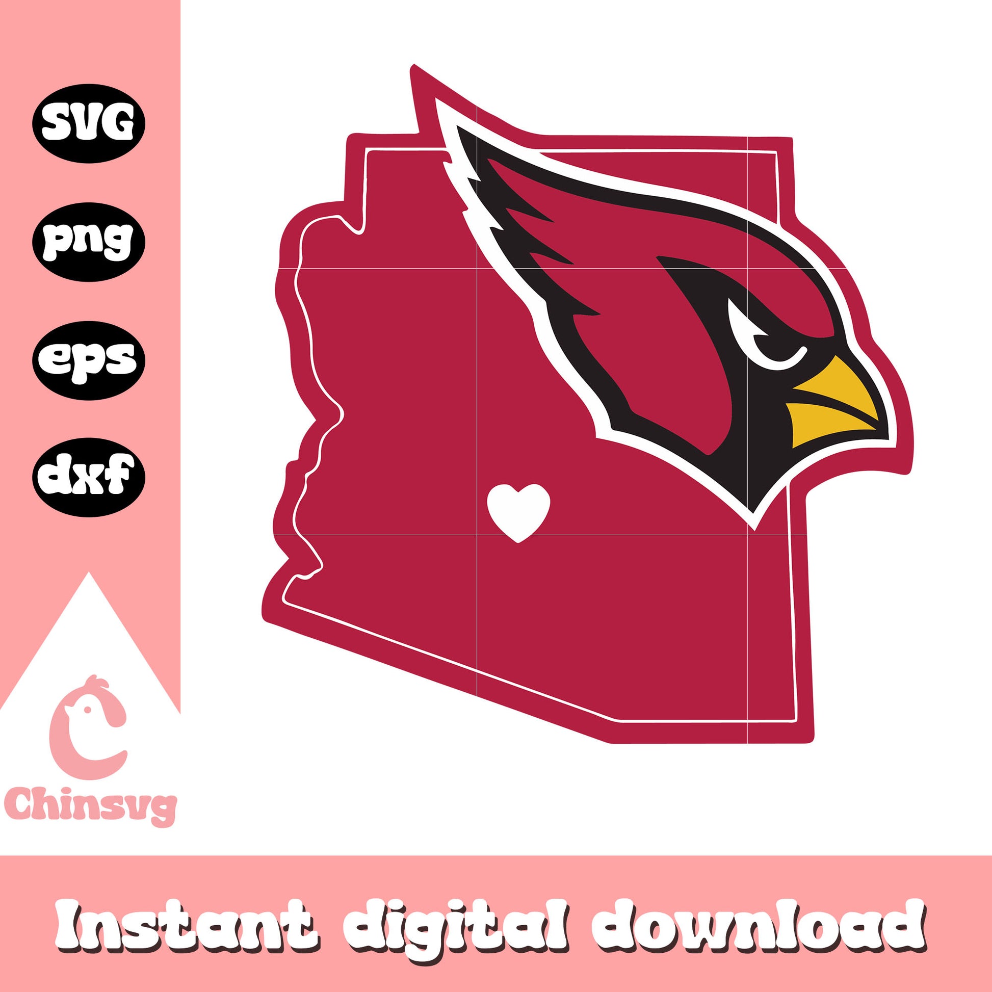 Nfl arizona cardinals football team svg, arizona cardinals nfl team svg