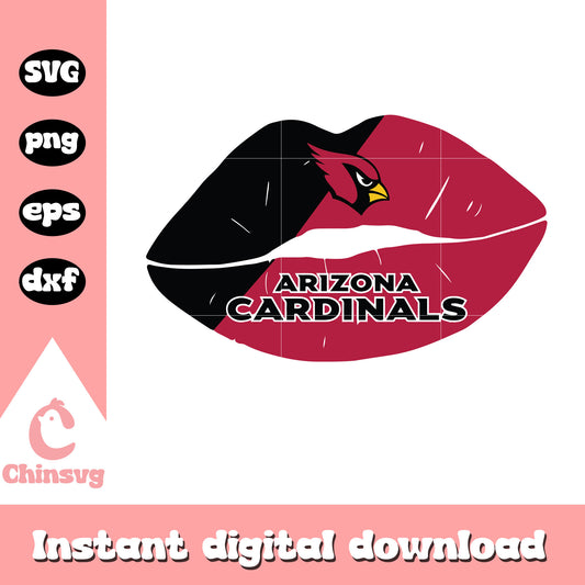 Nfl arizona cardinals team lips svg, arizona cardinals nfl logos svg