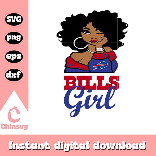 Nfl buffalo bills girl design svg, buffalo bills nfl team svg